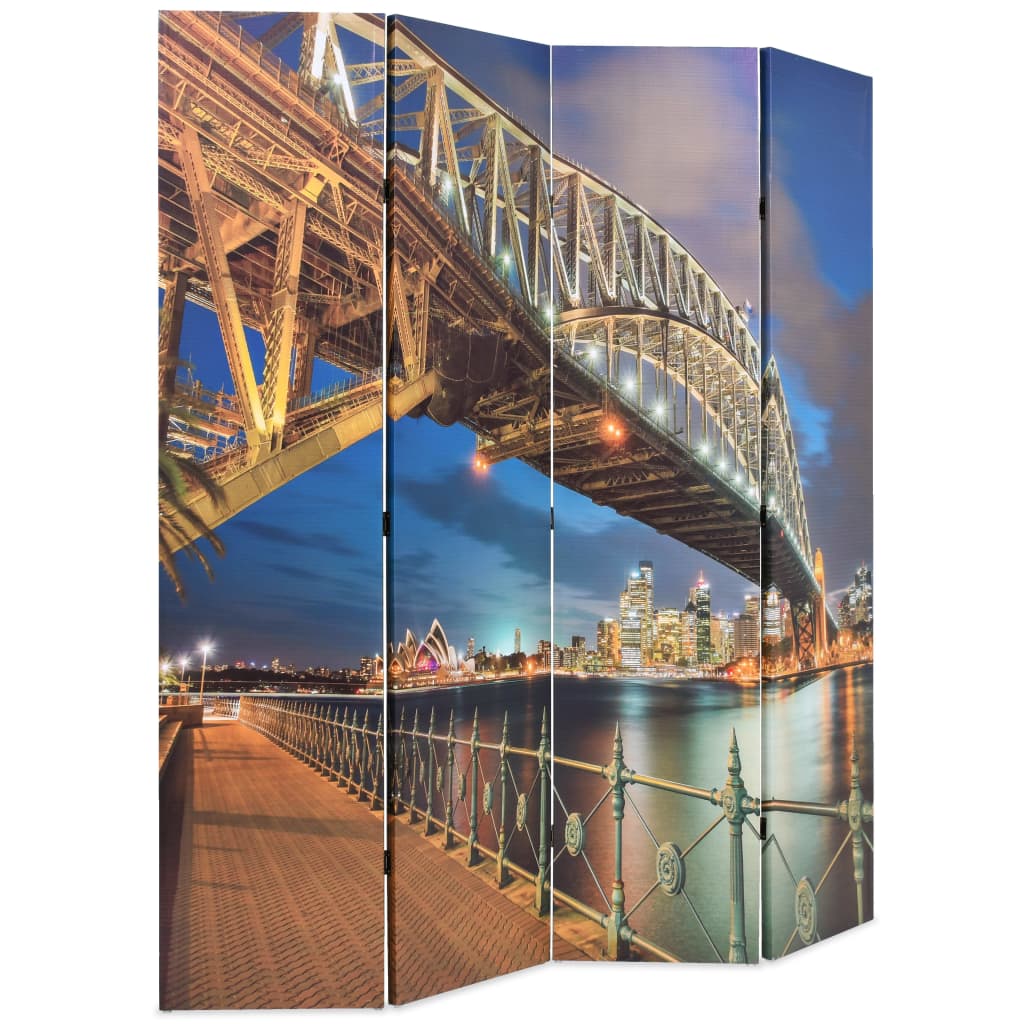 vidaXL Paravan de cameră pliabil, 160 x 170 cm, Sydney Harbour Bridge