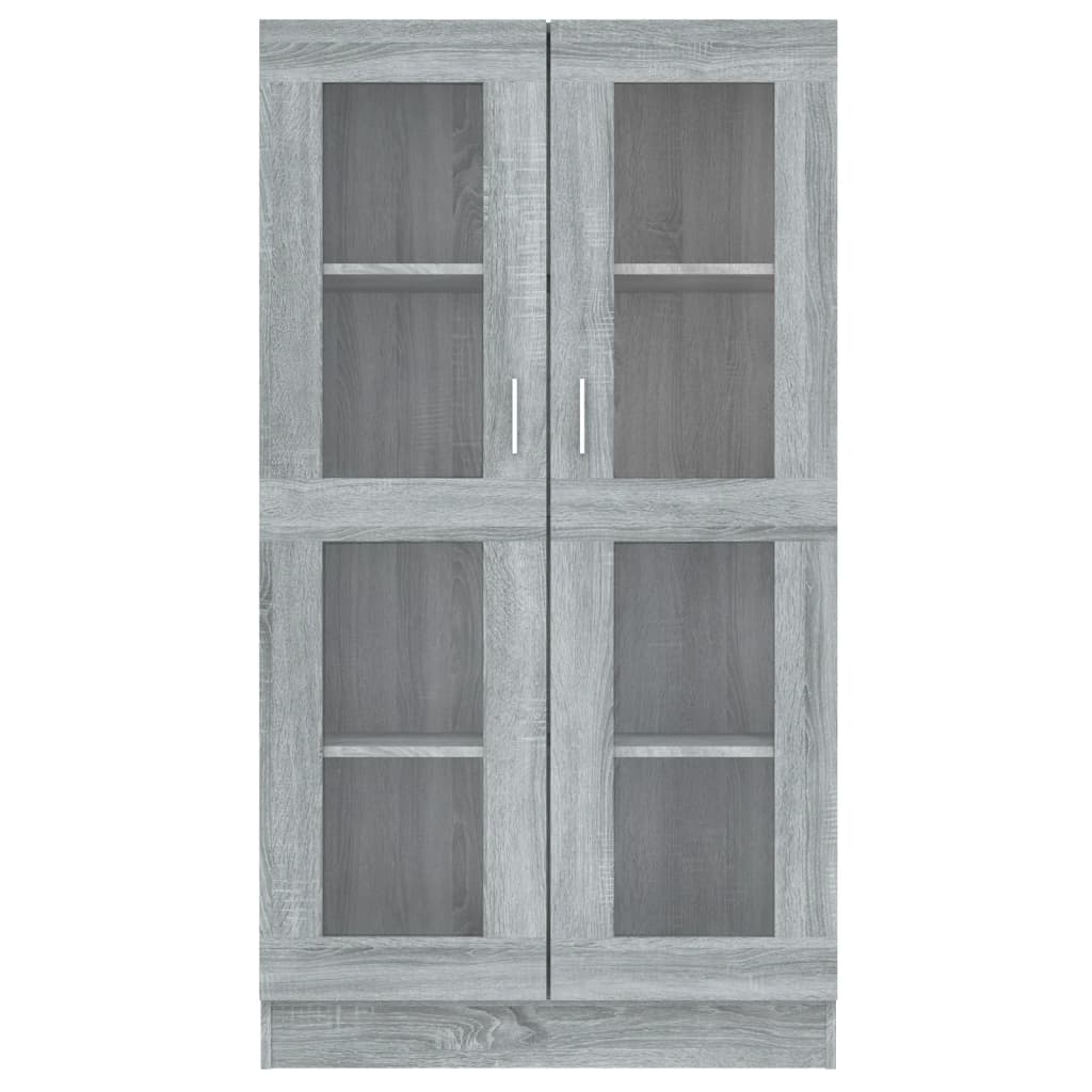 vidaXL Dulap vitrină, gri sonoma, 82,5x30,5x150 cm, lemn prelucrat