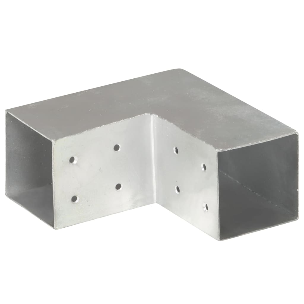 vidaXL Conectori de grindă, formă L, 4 buc, 81x81 mm, metal galvanizat