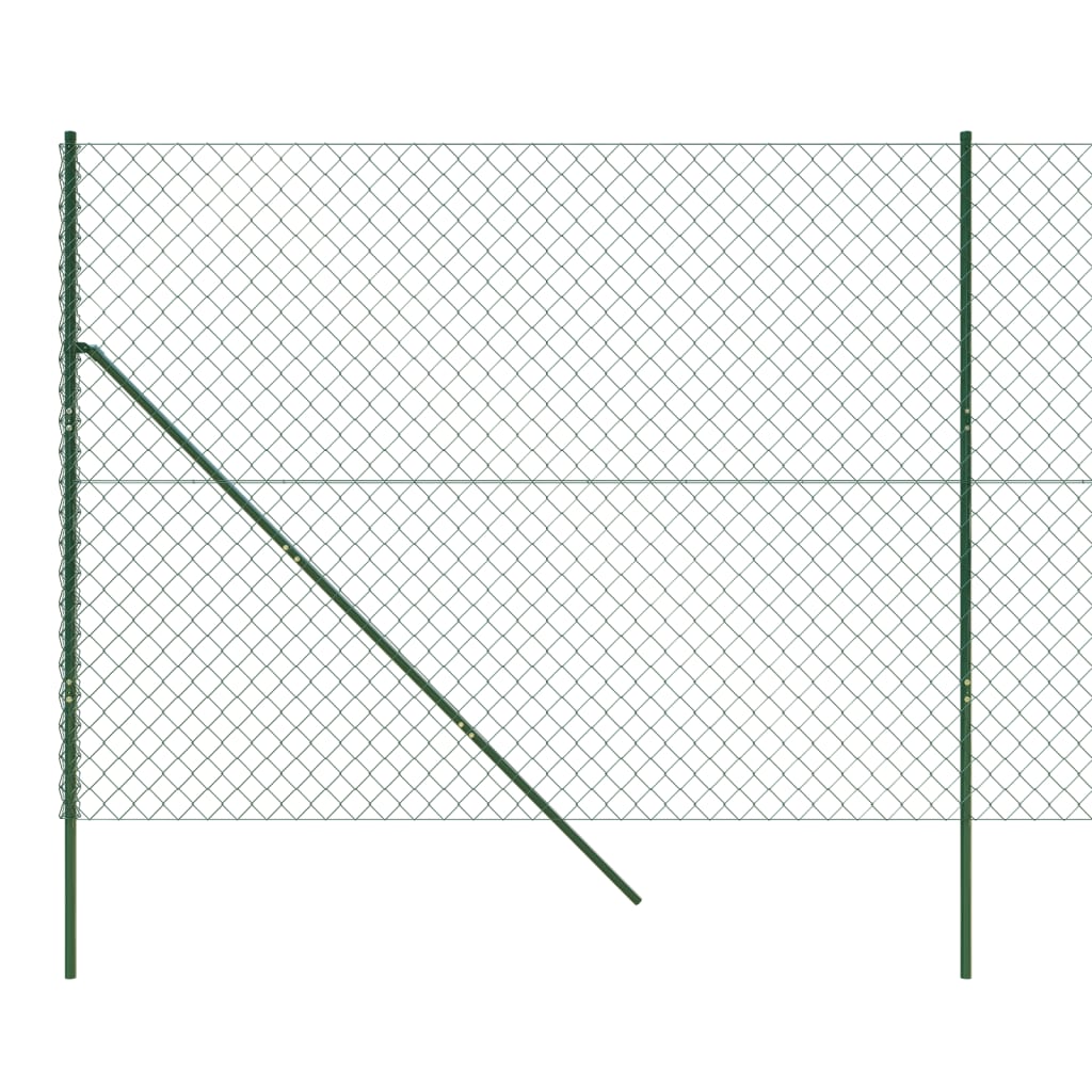 vidaXL Gard de plasă de sârmă, verde, 1,6x25 m