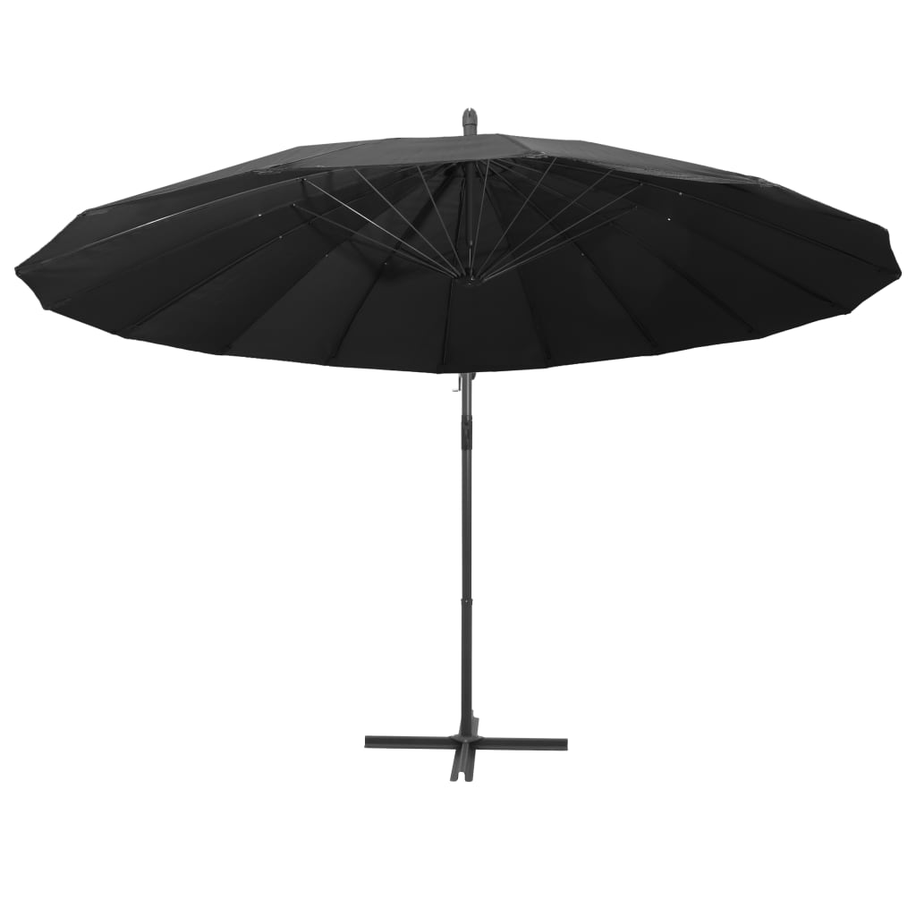 vidaXL Umbrelă de soare suspendată, antracit, 3 m, stâlp de aluminiu