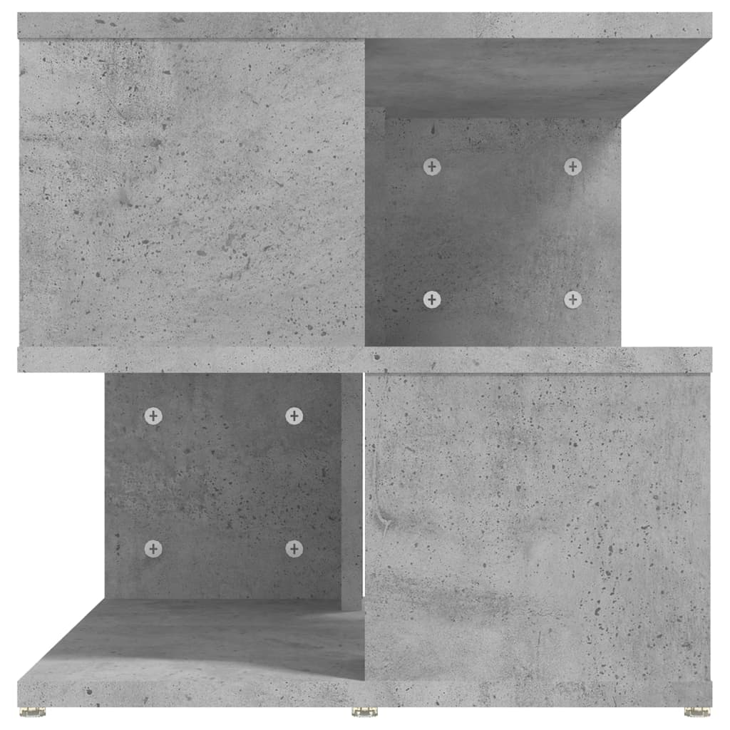 vidaXL Masă laterală, gri beton, 40x40x40 cm, PAL