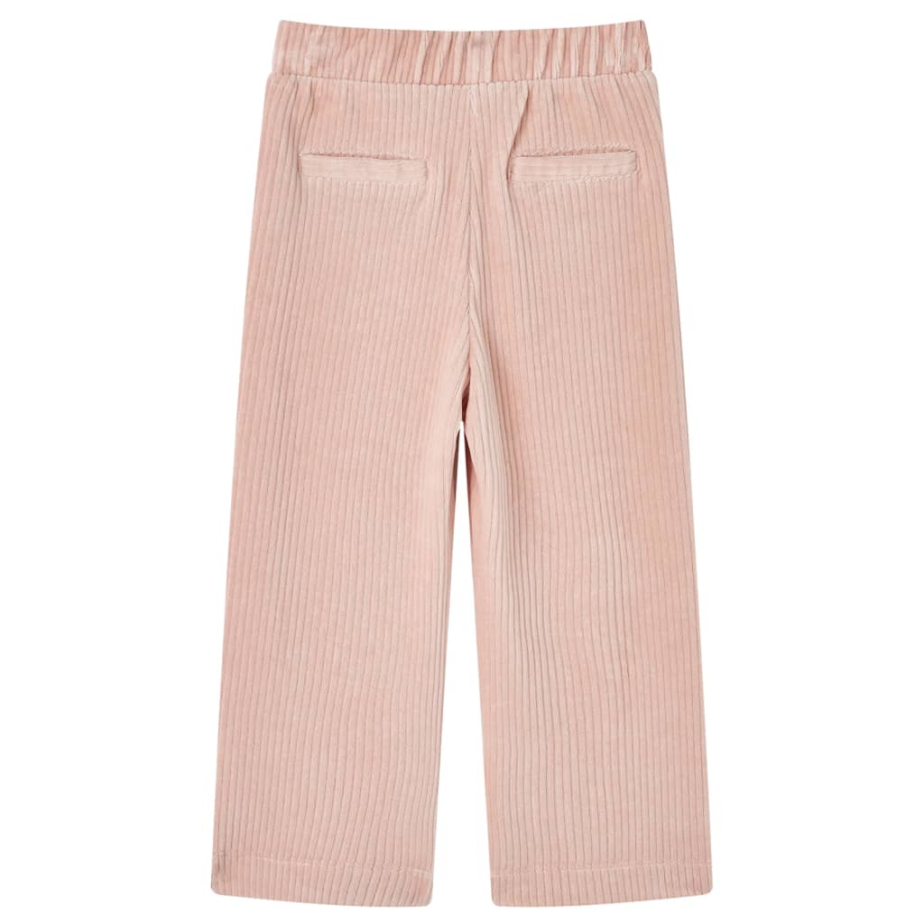 Pantaloni de copii din velur, roz, 92