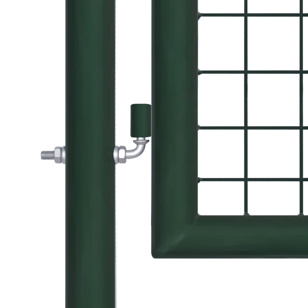 vidaXL Poartă de gard, verde, 100 x 175 cm, oțel