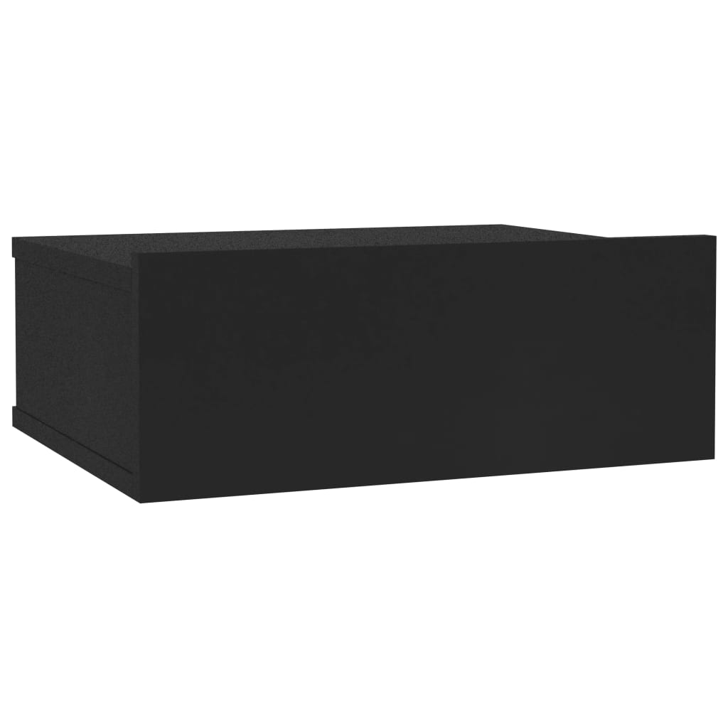 vidaXL Noptieră suspendată, negru, 40x30x15 cm, PAL