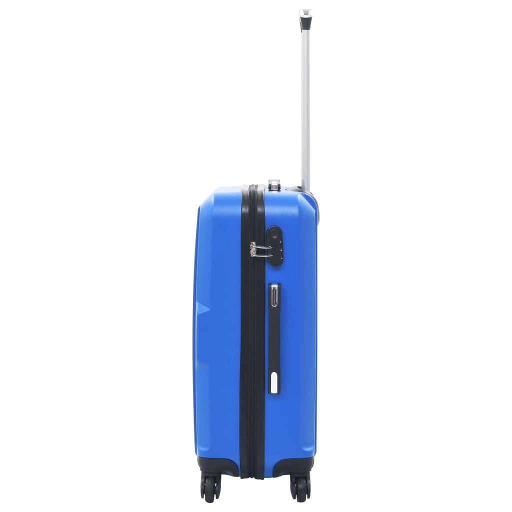 vidaXL Set valize cu carcasă rigidă, 3 buc., albastru, ABS
