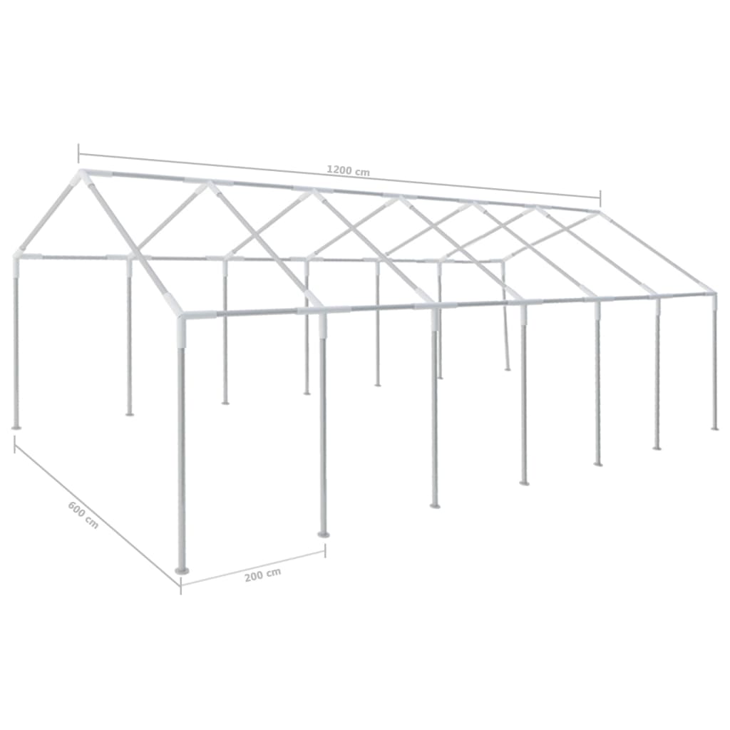 vidaXL Cadru de oțel pentru cort de petrecere, 12 x 6 m