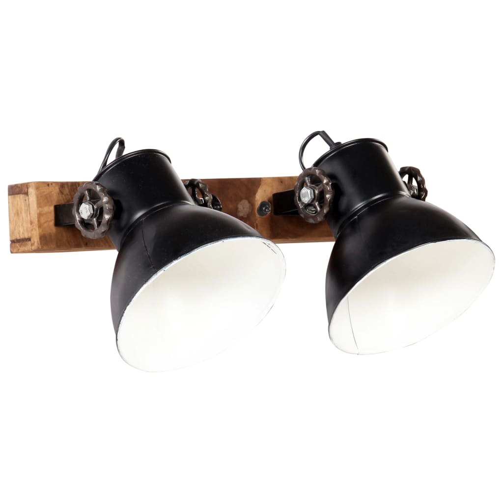 vidaXL Lampă de perete industrială, negru, 45 x 25 cm, E27