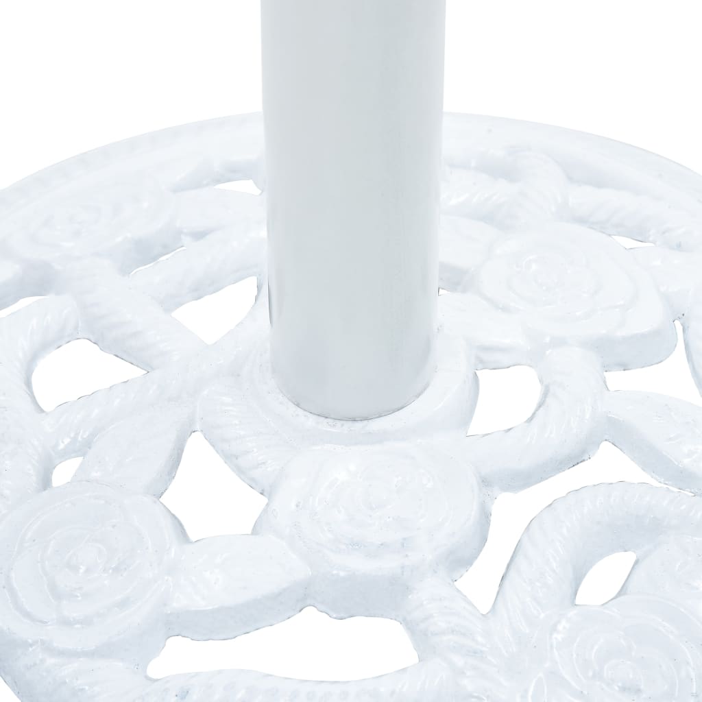 vidaXL Suport de umbrelă, alb, 9 kg, fontă, 40 cm