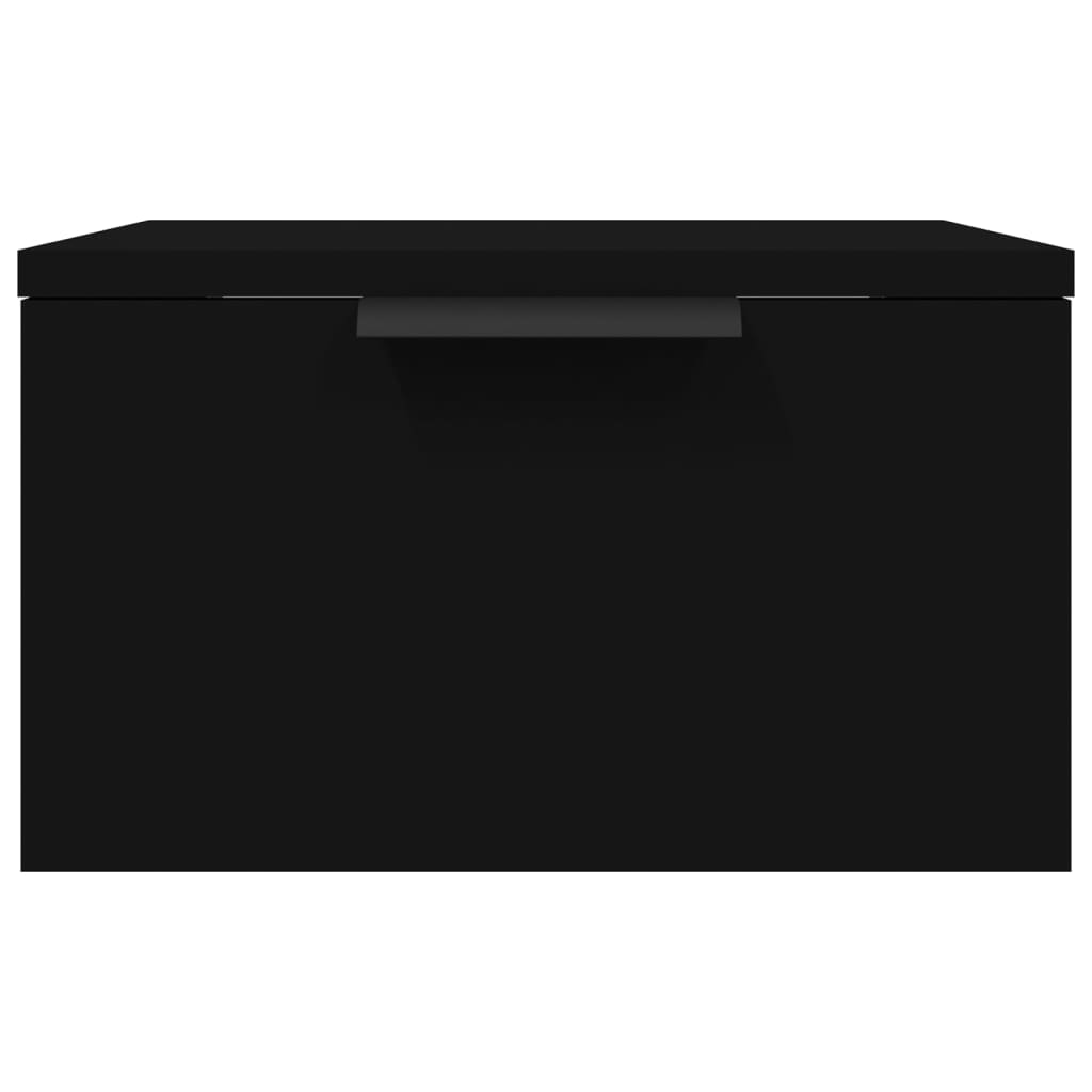 vidaXL Noptieră de perete, negru, 34x30x20 cm