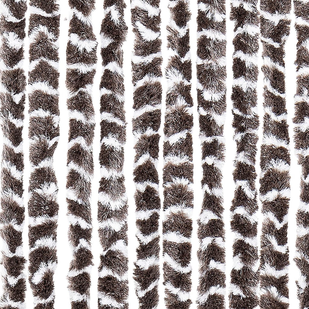 vidaXL Perdea pentru insecte, maro și alb, 100x230 cm, chenille