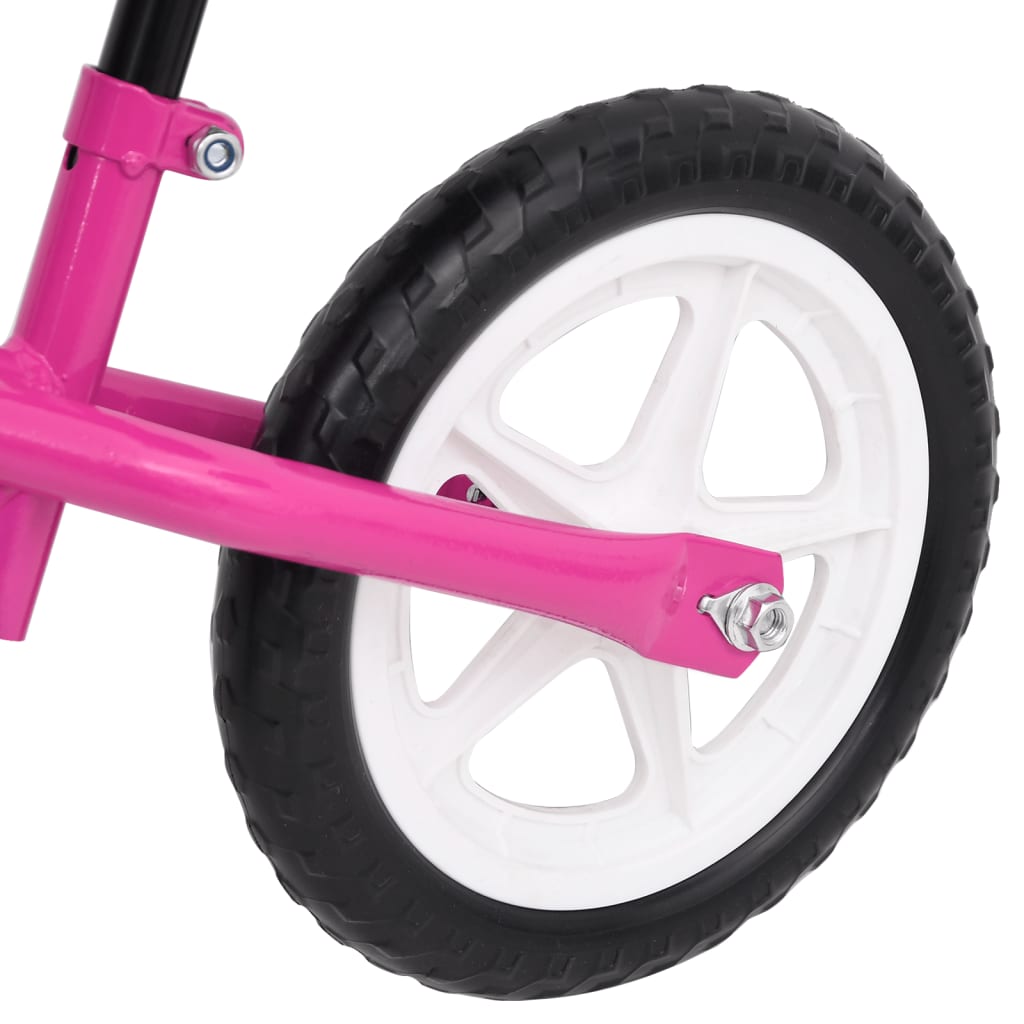 vidaXL Bicicletă pentru echilibru 11 inci, cu roți, roz