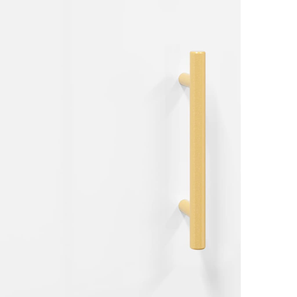vidaXL Birou, alb extralucios, 140x50x75 cm, lemn compozit
