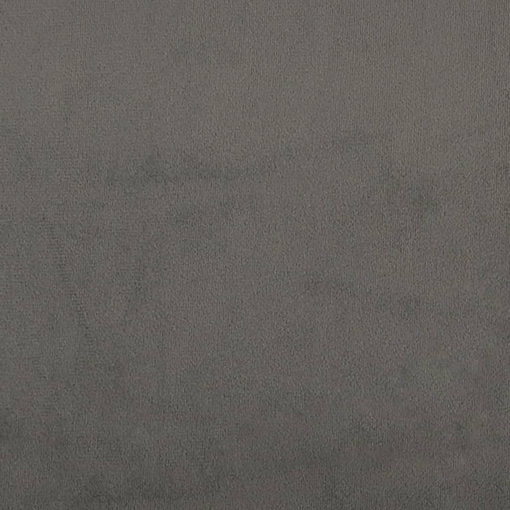 vidaXL Tăblie de pat, gri închis, 100x7x78/88 cm, catifea