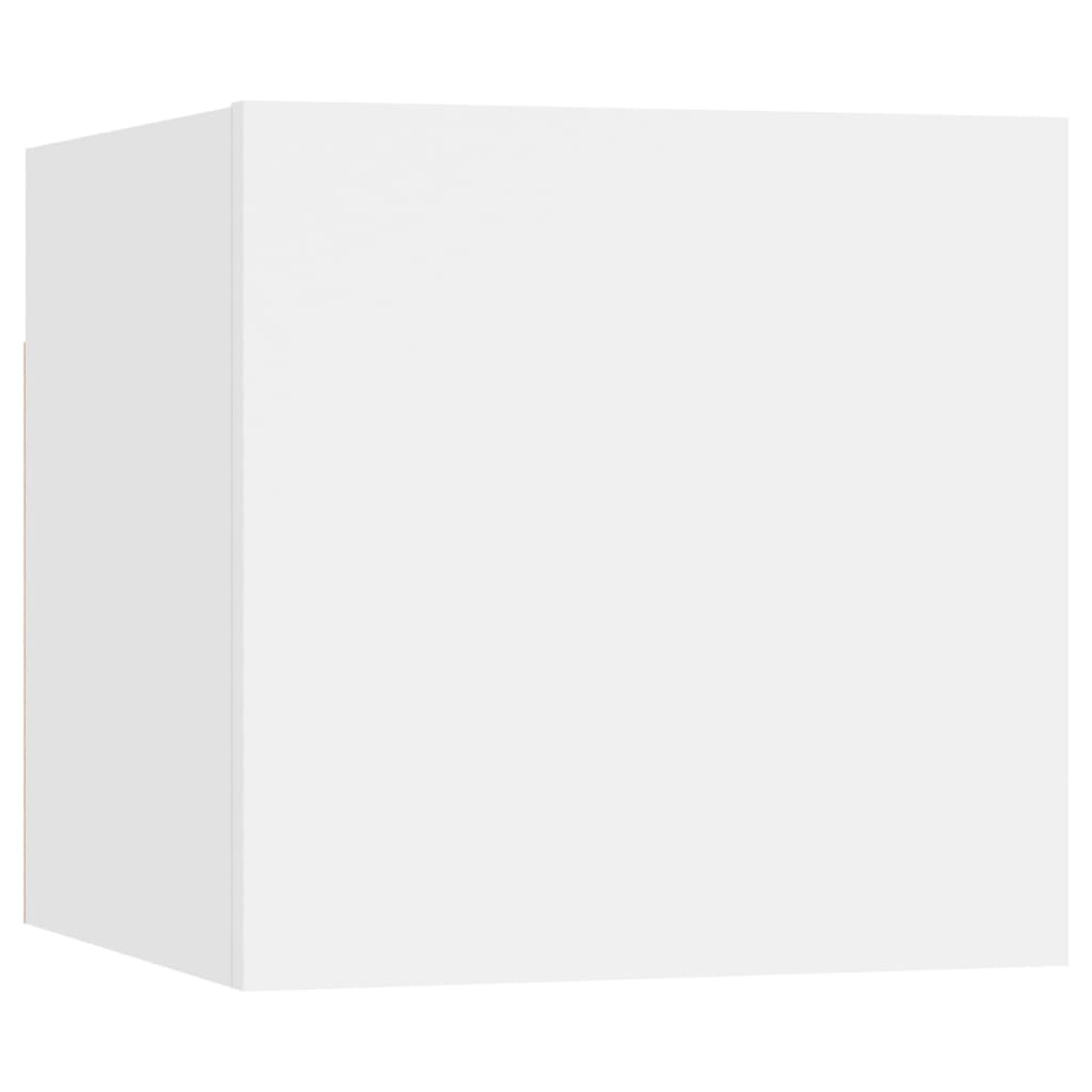 vidaXL Noptiere, 2 buc., alb, 30,5x30x30 cm, lemn prelucrat