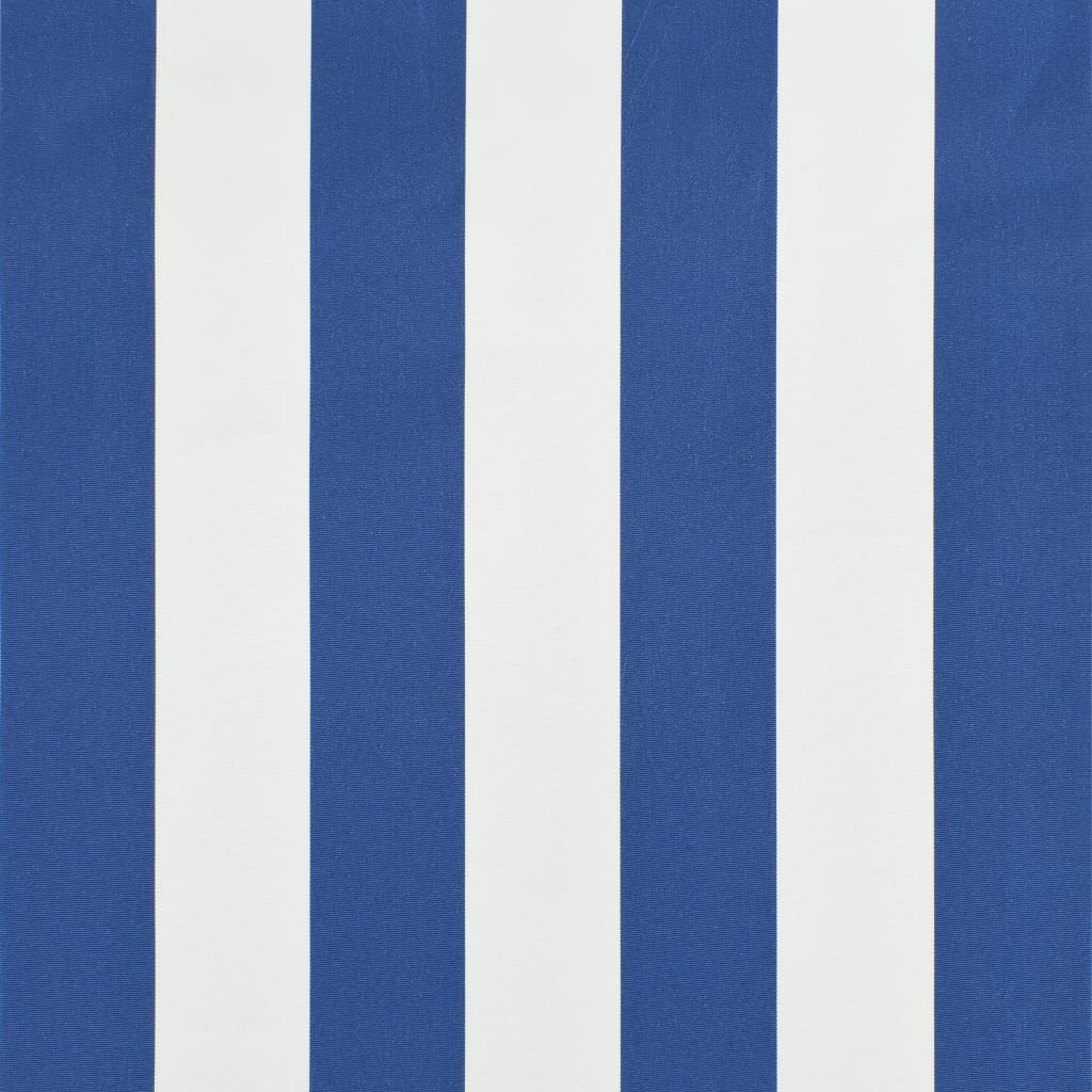 vidaXL Copertină retractabilă, albastru și alb, 200 x 150 cm