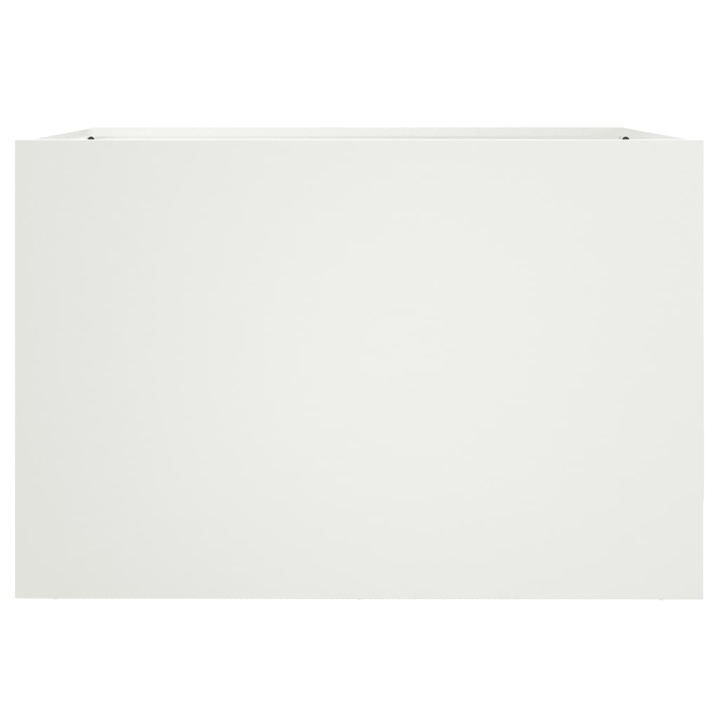 vidaXL Jardinieră, alb, 62x47x46 cm, oțel laminat la rece