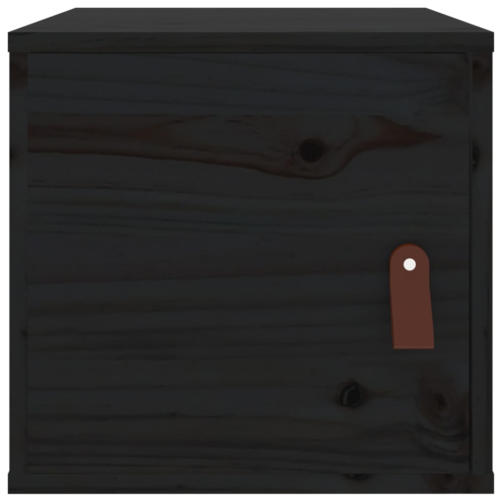 vidaXL Dulap de perete, negru, 31,5x30x30 cm, lemn masiv de pin