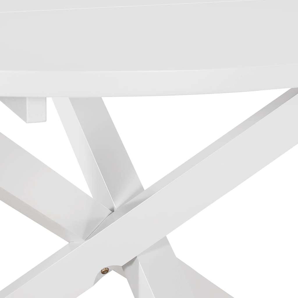 vidaXL Masă de bucătărie, alb, 120 x 75 cm, MDF