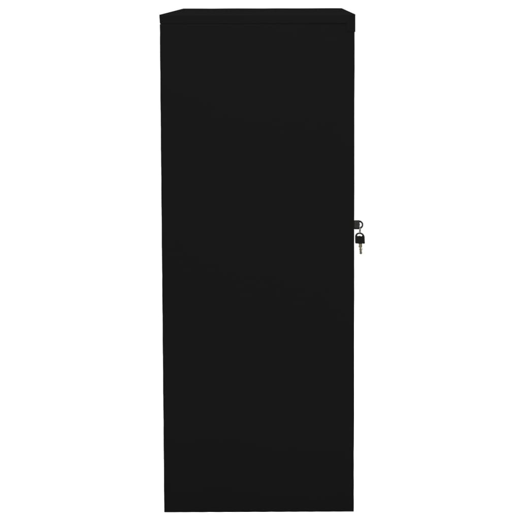 vidaXL Dulap de birou, negru, 90x40x105 cm, oțel