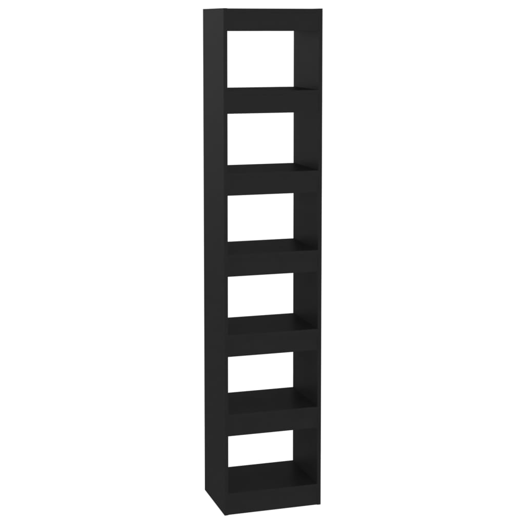 vidaXL Bibliotecă/Separator cameră, negru, 40x30x198 cm