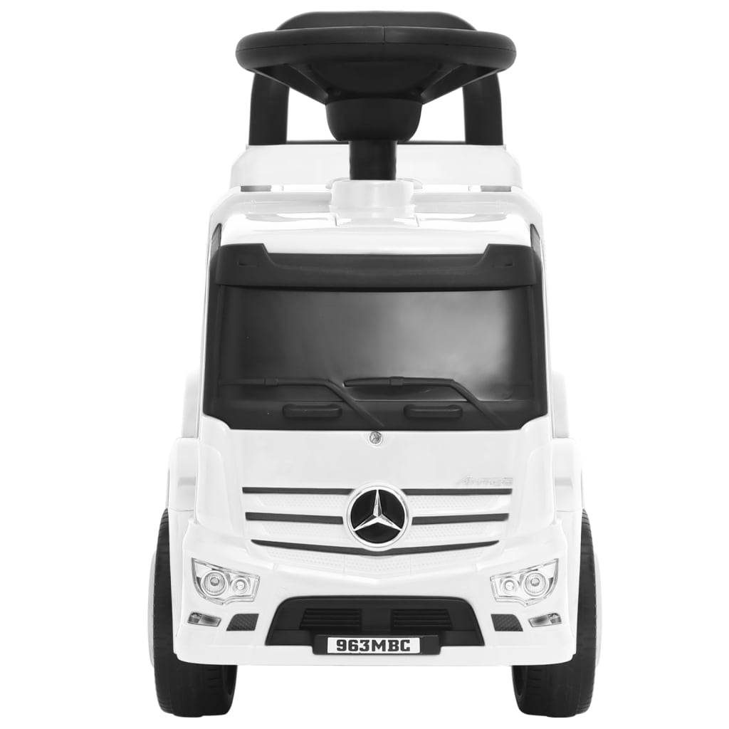 vidaXL Mașinuță pentru pași Mercedes-Benz, albă