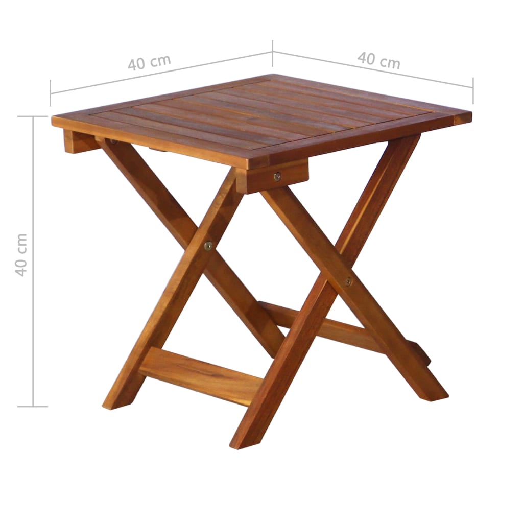 vidaXL Set șezlonguri cu masă, 2 piese, lemn masiv de acacia