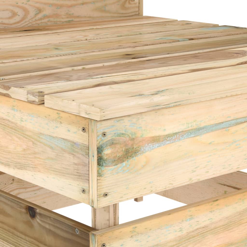vidaXL Set mobilier de grădină, 10 piese, lemn de pin verde tratat