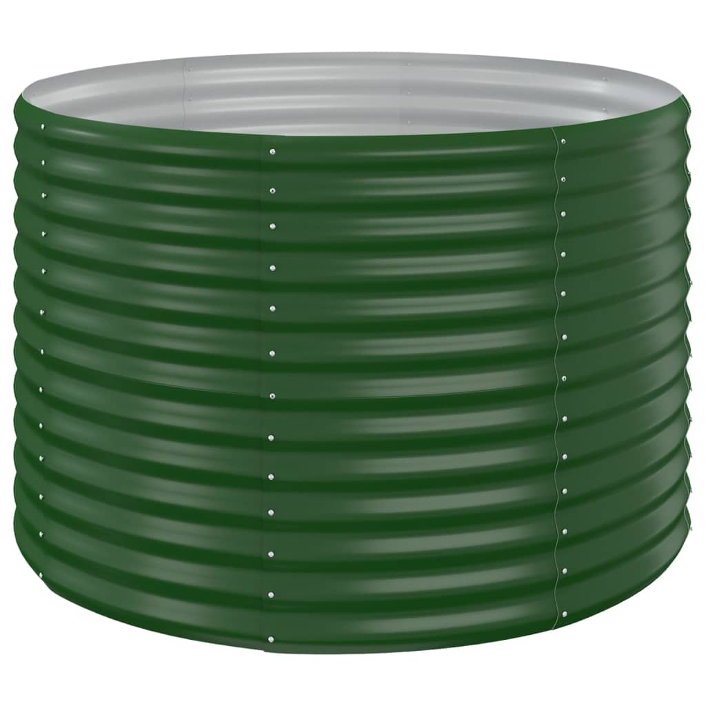 vidaXL Jardinieră, verde, 100x100x68 cm, oțel vopsit electrostatic