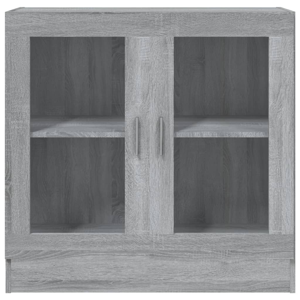 vidaXL Dulap cu vitrină, gri sonoma, 82,5x30,5x80 cm, lemn prelucrat