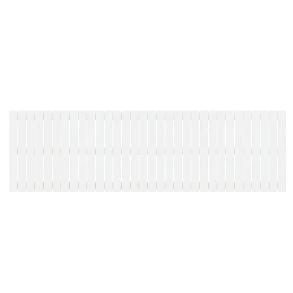 vidaXL Tăblie de pat pentru perete, alb, 204x3x60 cm, lemn masiv pin