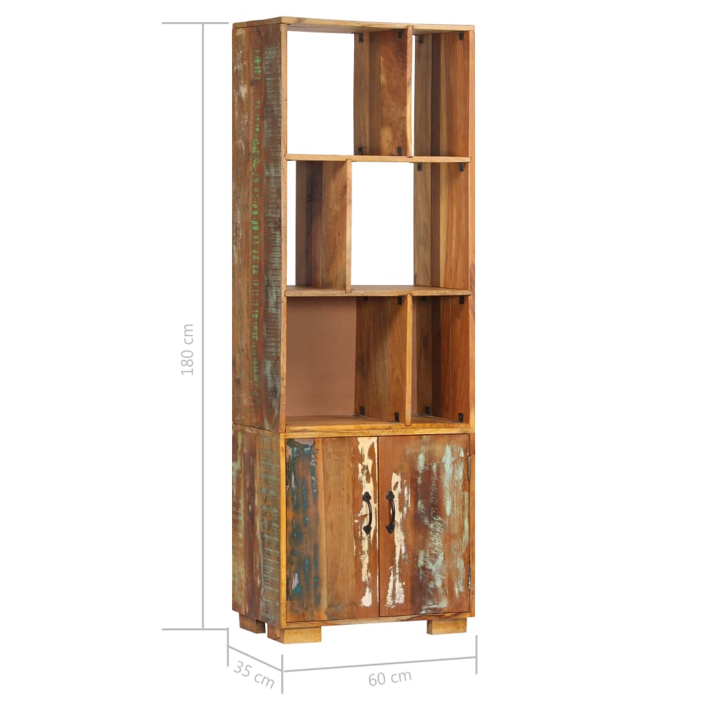 vidaXL Bibliotecă, 60 x 35 x 180 cm, lemn masiv reciclat