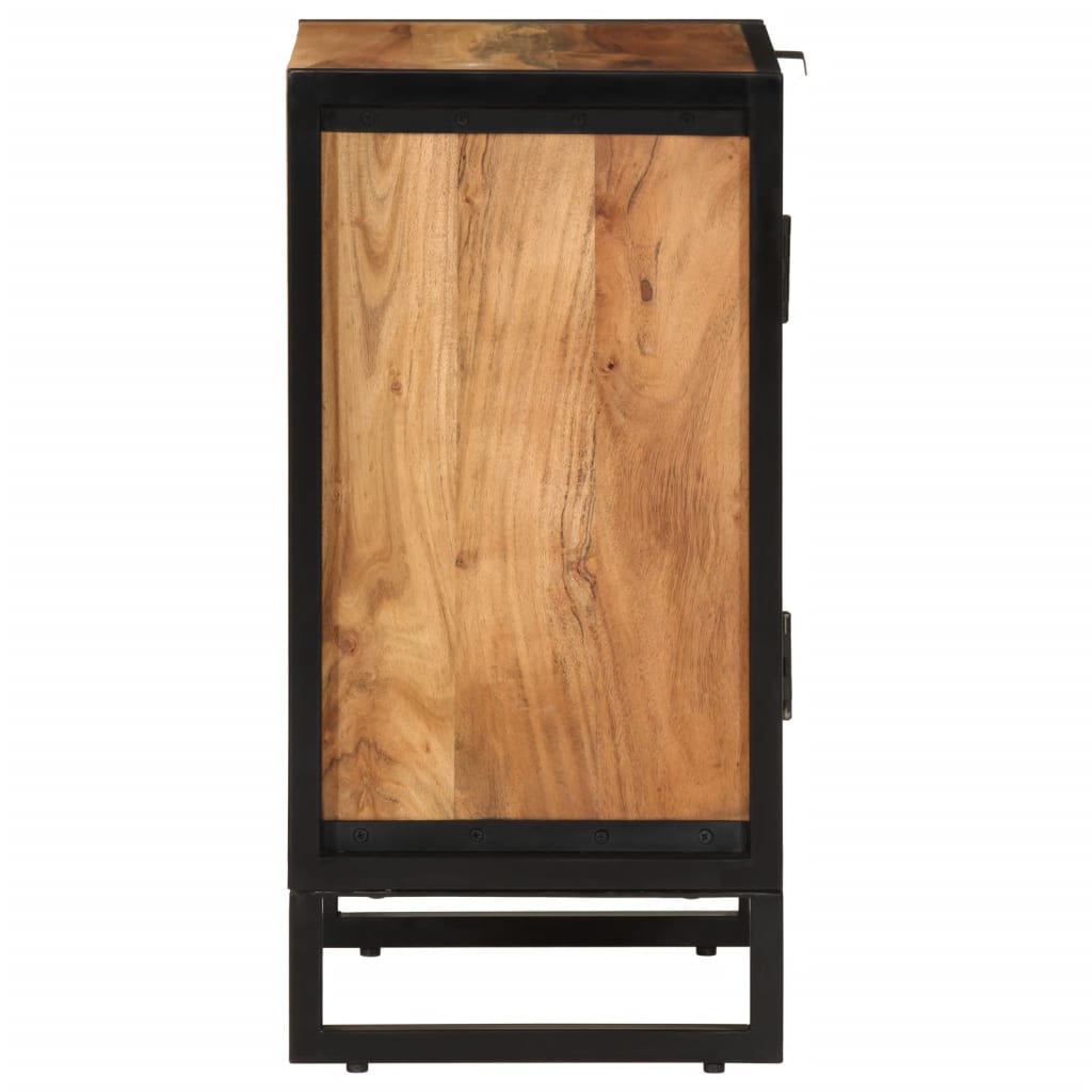 vidaXL Dulap de baie, 40x30x60 cm, lemn masiv de acacia și fier