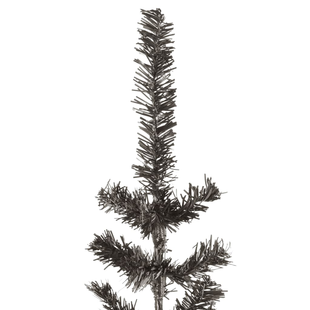 vidaXL Brad de Crăciun artificial subțire, negru, 210 cm