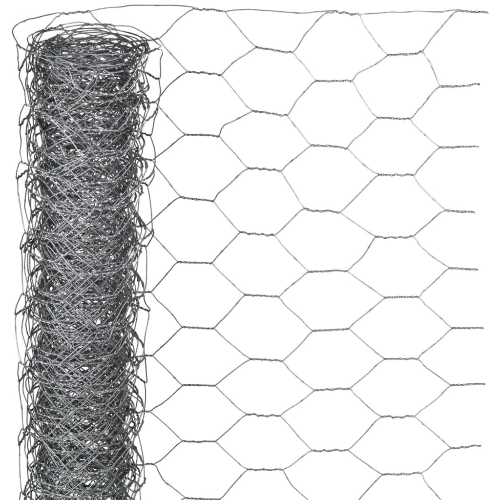 Nature Plasă din sârmă, 1 x 10 m, oțel galvanizat, 40 mm, hexagonal