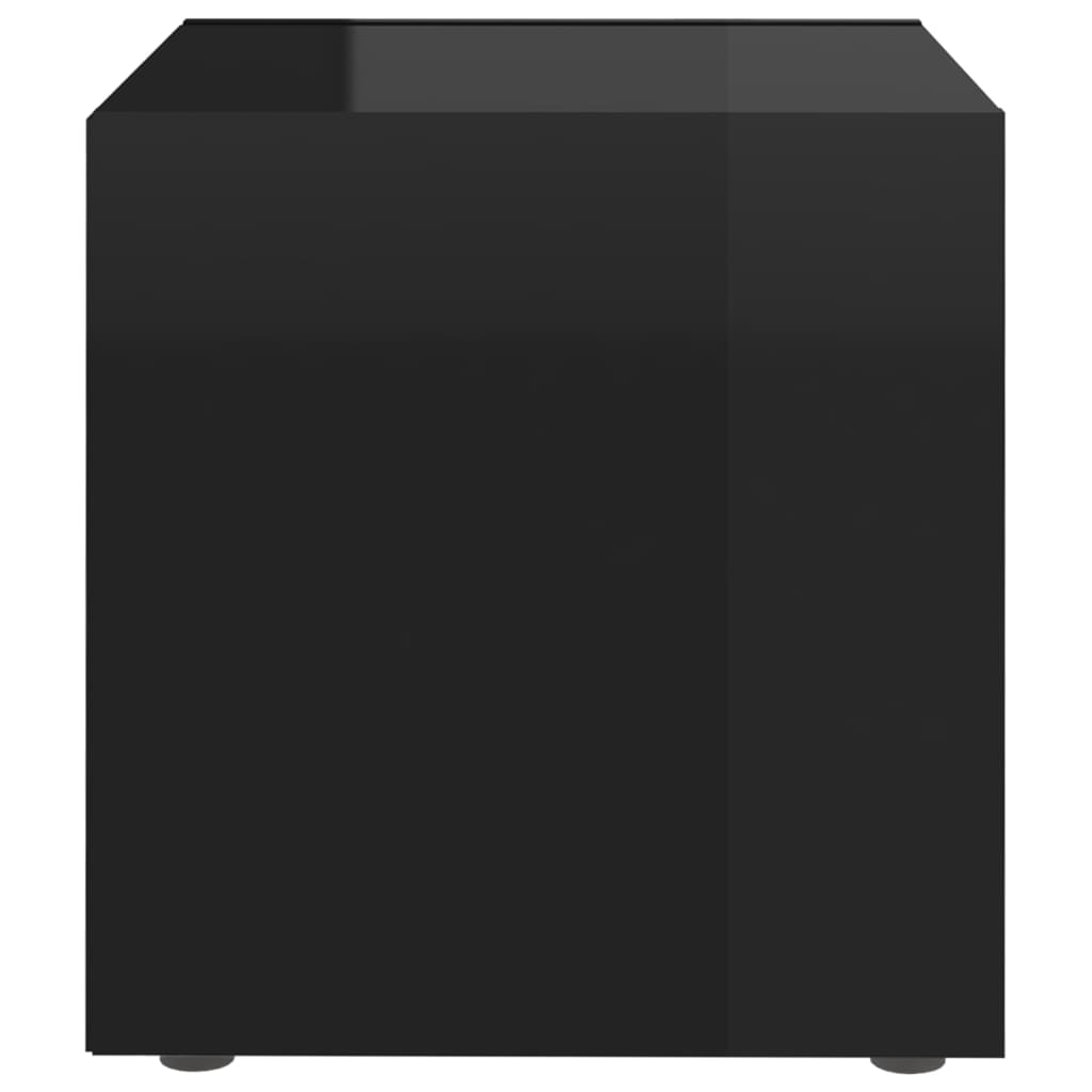 vidaXL Comode TV, 2 buc., negru extralucios, 37x35x37 cm, PAL