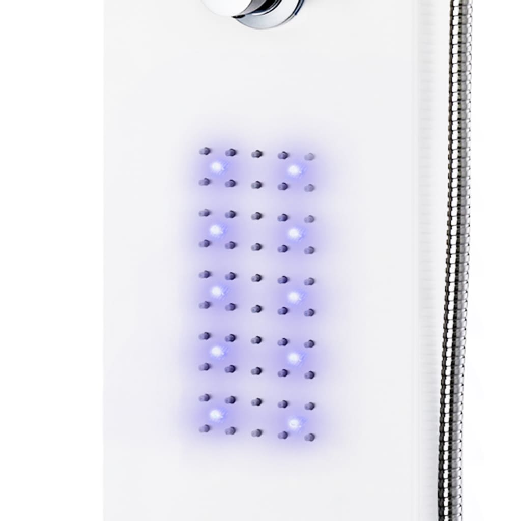 vidaXL Unitate panou de duș, alb, 20x44x130 cm, aluminiu