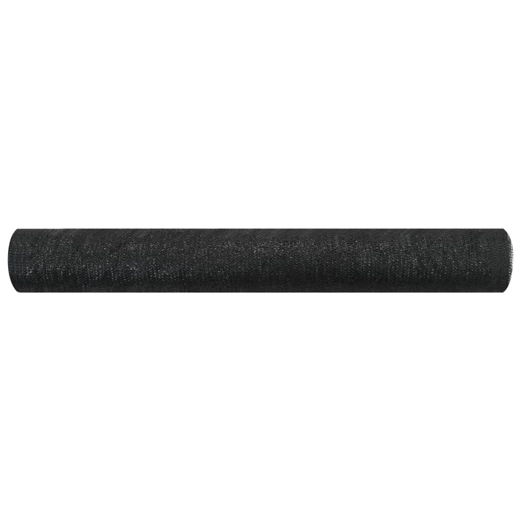 vidaXL Plasă protecție intimitate, negru, 1x10 m, HDPE, 75 g/m²