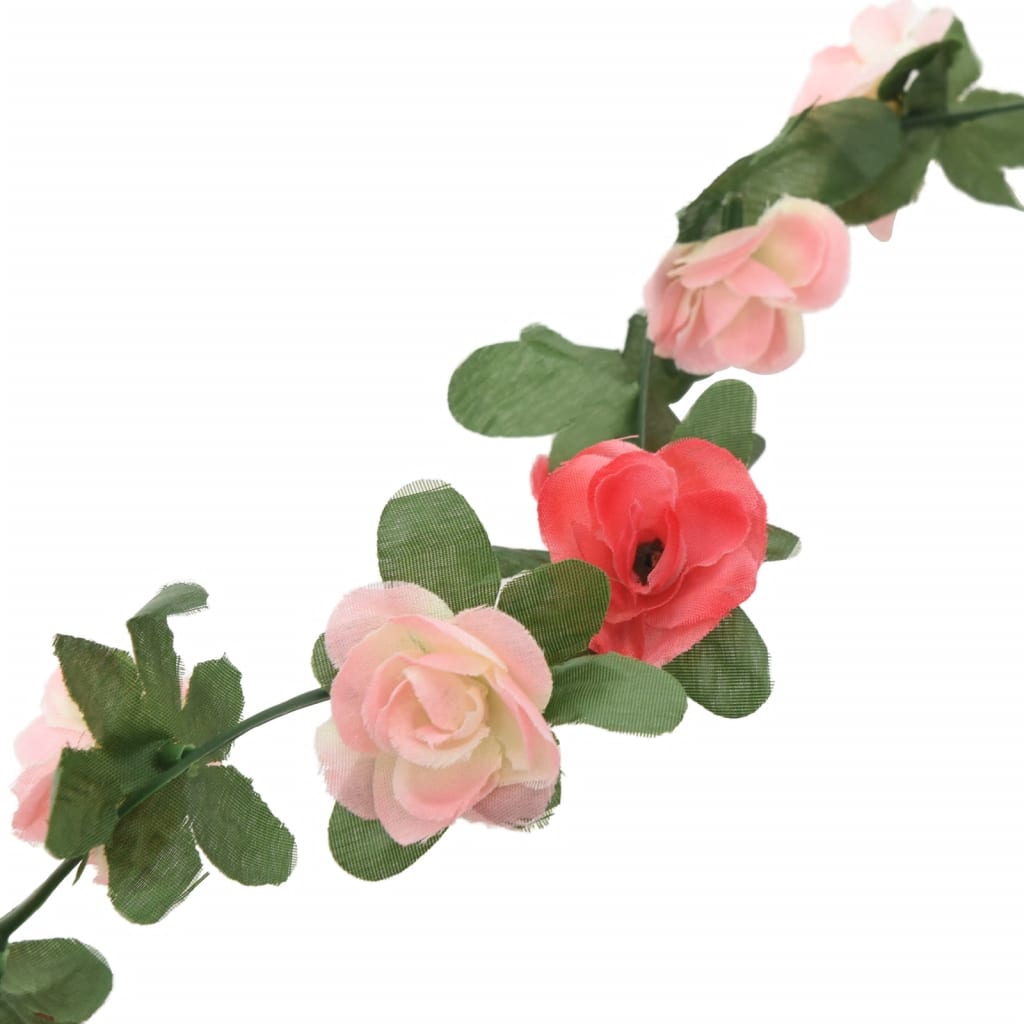 vidaXL Ghirlande de flori artificiale, 6 buc. roze de primăvară 250 cm