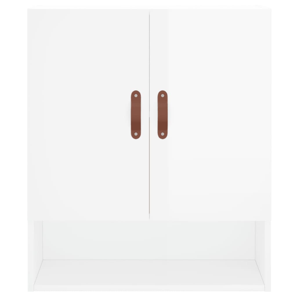 vidaXL Dulap de perete, alb extralucios, 60x31x70 cm, lemn prelucrat