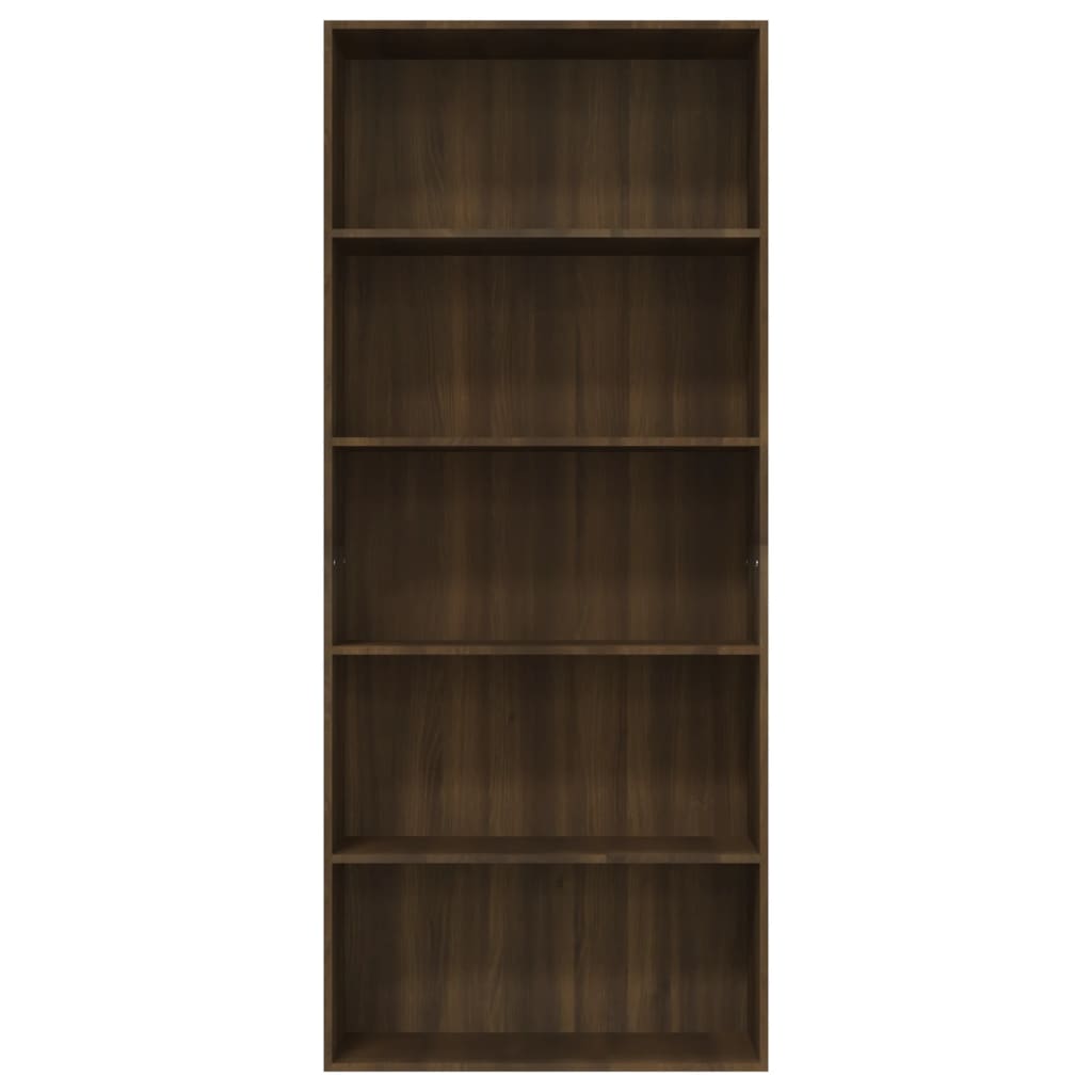 vidaXL Bibliotecă 5 niveluri stejar maro 80x30x189 cm lemn compozit