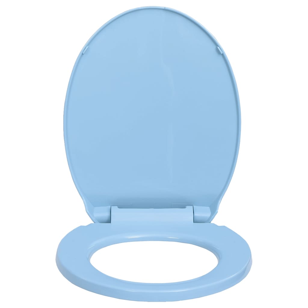 vidaXL Capac WC închidere silențioasă eliberare rapidă albastru oval