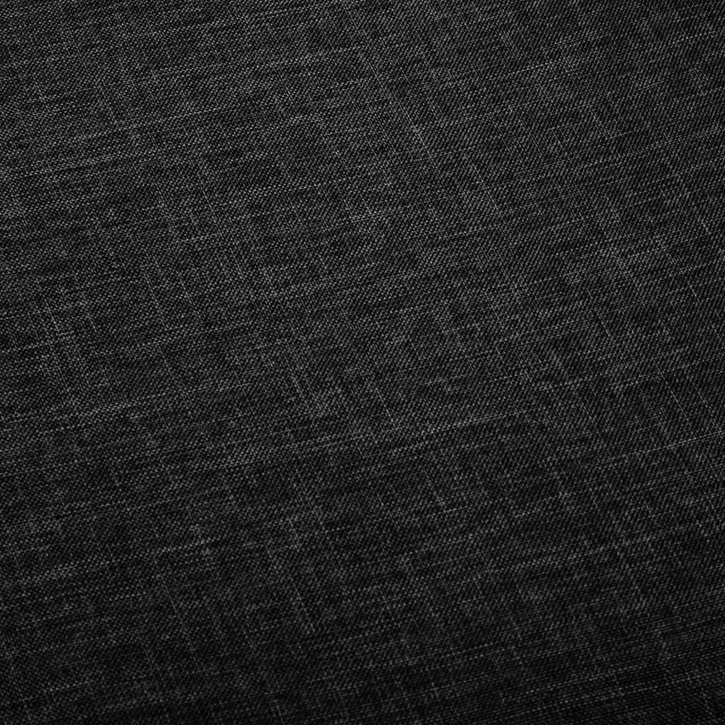 vidaXL Scaune de bucătărie, 4 buc., negru, material textil