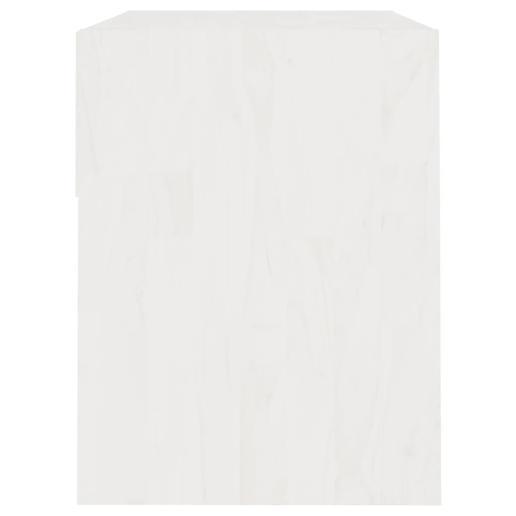vidaXL Noptieră, alb, 40x31x40 cm, lemn masiv de pin