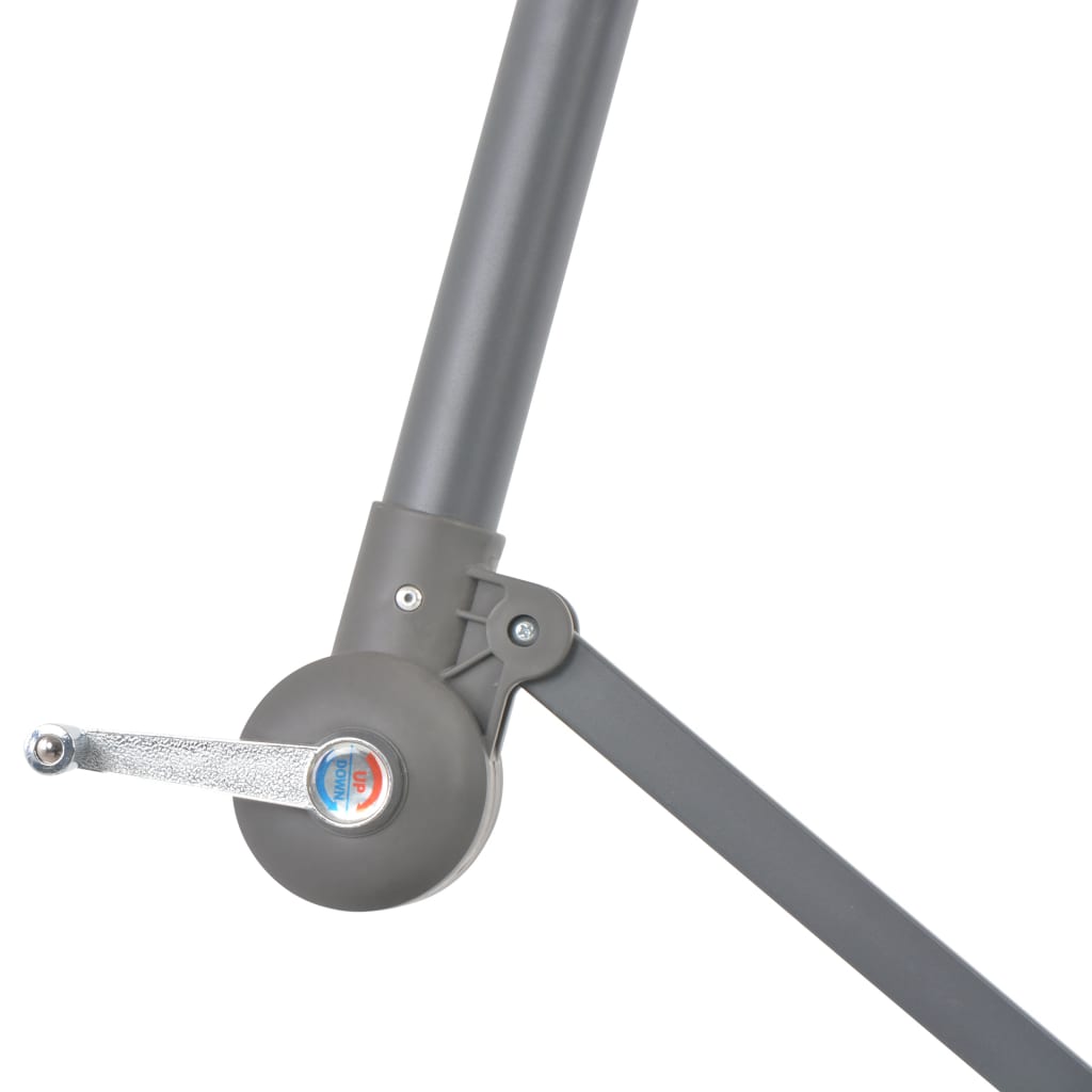 vidaXL Umbrelă suspendată cu stâlp din aluminiu, 300 cm, antracit