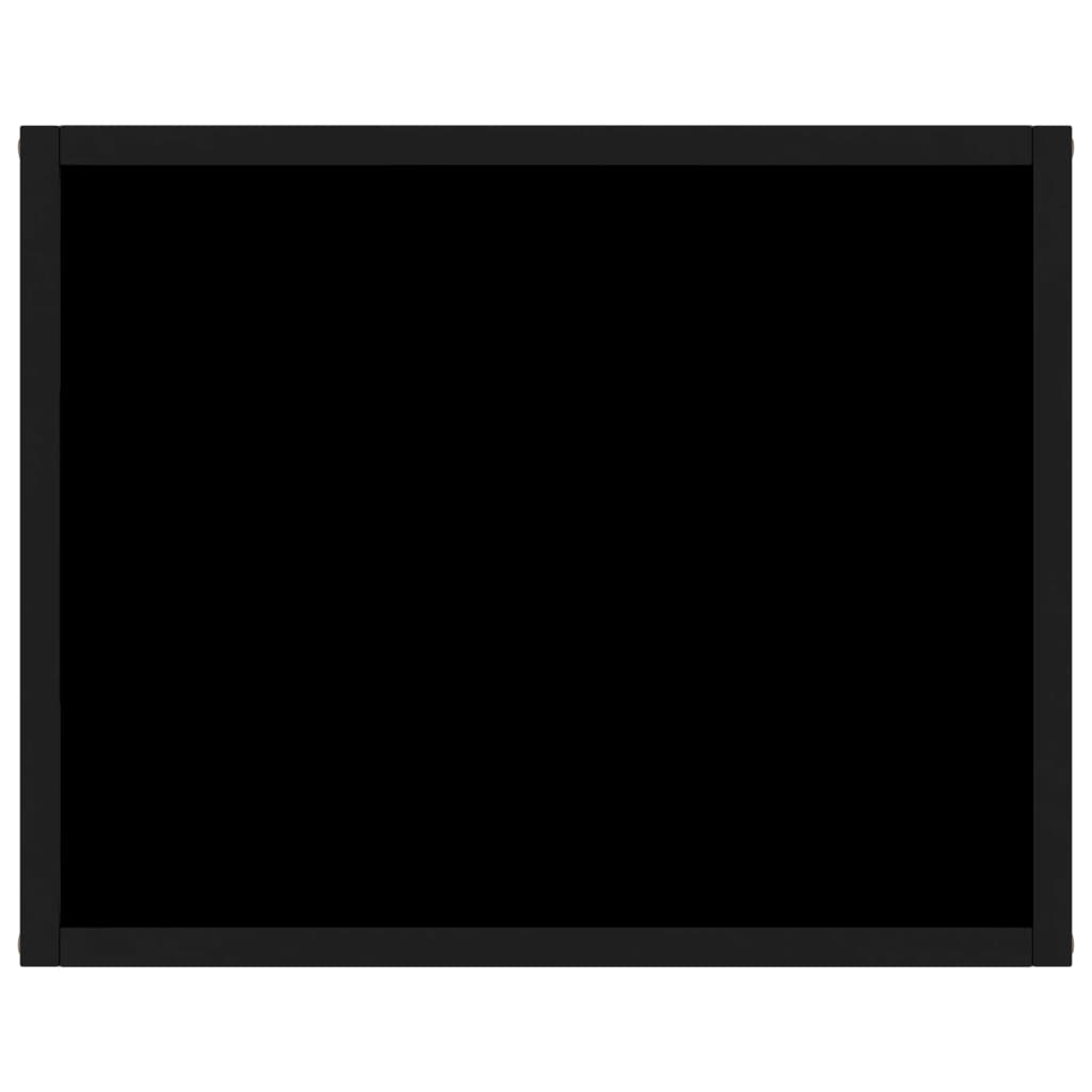 vidaXL Masă consolă, negru, 50x40x40 cm, sticlă securizată