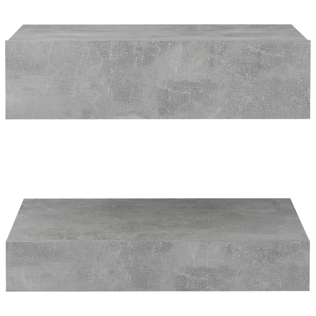 vidaXL Noptiere, 2 buc., gri beton, 60x35 cm, lemn prelucrat
