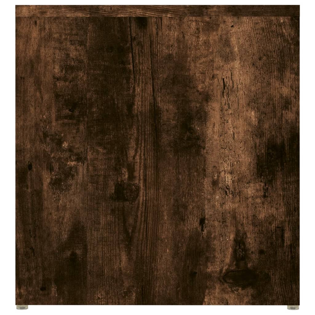 vidaXL Masă laterală, stejar fumuriu, 59x36x38 cm, lemn compozit