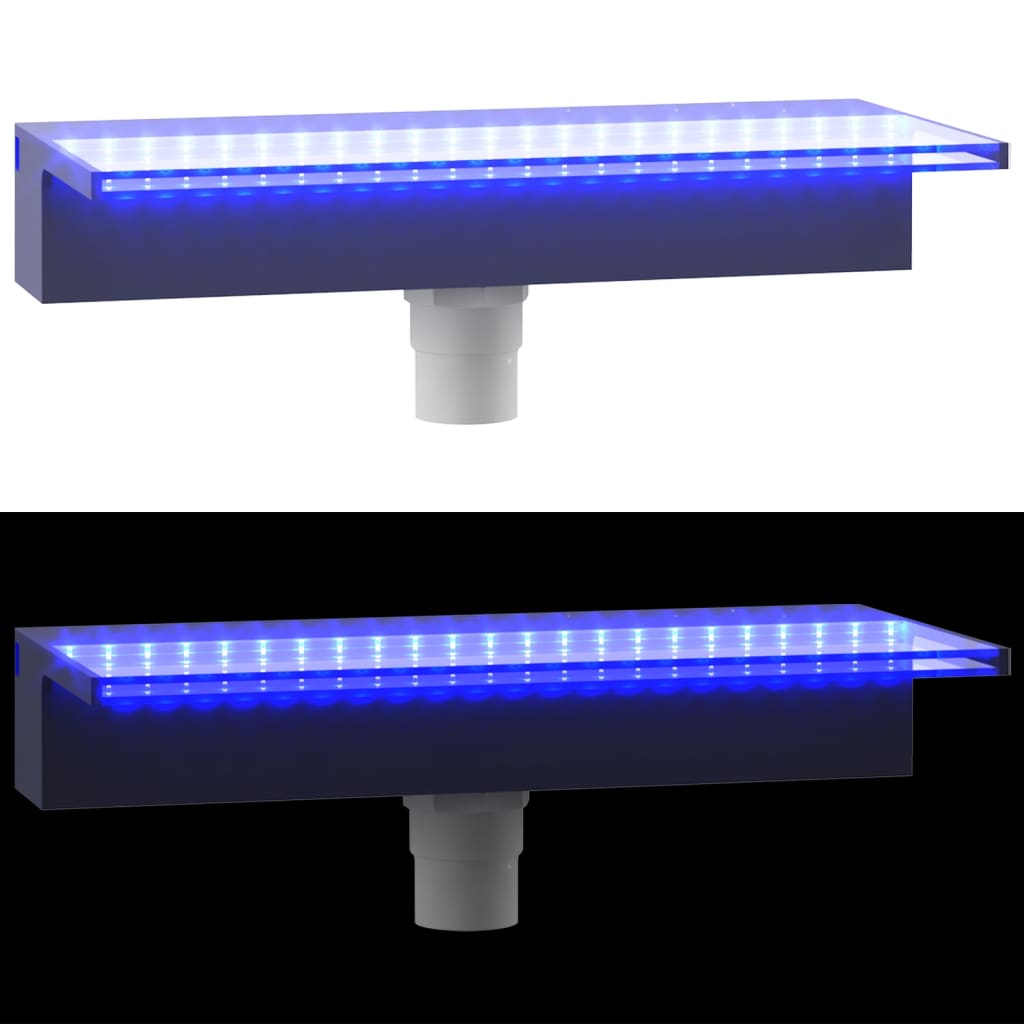 vidaXL Deversor de cascadă cu LED-uri RGB, acrilic, 45 cm