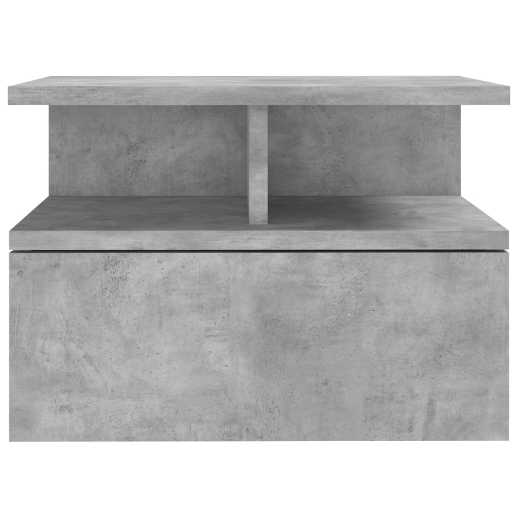 vidaXL Noptieră suspendată, gri beton, 40x31x27 cm, PAL